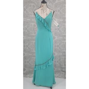 Princess Collection Aquamarine Beaded fairy grunge formal dress Size 6 Party